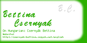 bettina csernyak business card
