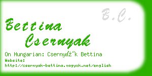 bettina csernyak business card